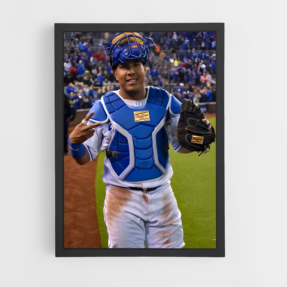 Poster Salvador Perez – affiche Baseball (vue 2)